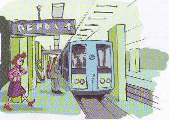 Сарина тетка живи у Москви у Русији и до посла путује железницом-метроом.